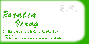 rozalia virag business card